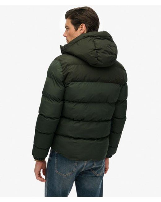 Superdry Black & Co Colourblock Hooded Puffer Jacket for men
