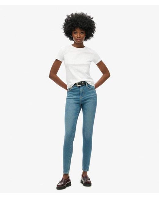 Superdry Blue & Co Cotton High Rise Skinny Denim Jeans