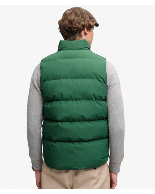 Superdry Green Non Hood Short Everest Gilet for men