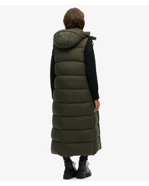 Superdry Black & Co Hooded Ripstop Long Gilet