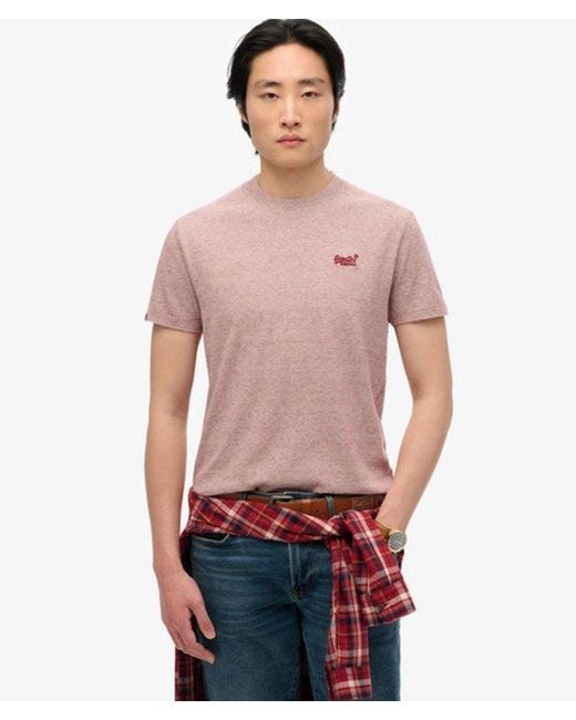 Superdry Red Organic Cotton Essential Logo T-shirt - Size: Xxxl for men