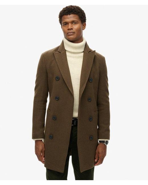 Superdry Brown The Merchant Store - Town Coat for men