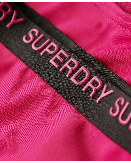 Superdry Elastisch Cheeky Bikinibroekje in het Pink