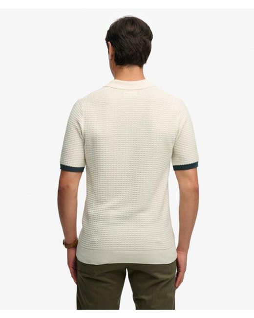 Superdry Natural & Co Johnny Collar Knitted Polo Shirt for men