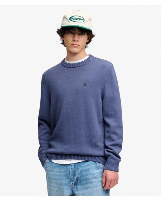 Superdry Blue & Co Preppy Cotton Jumper for men