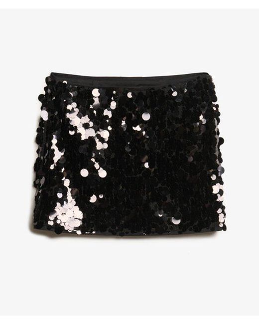 Superdry White & Co Sequin Disc Mini Skirt