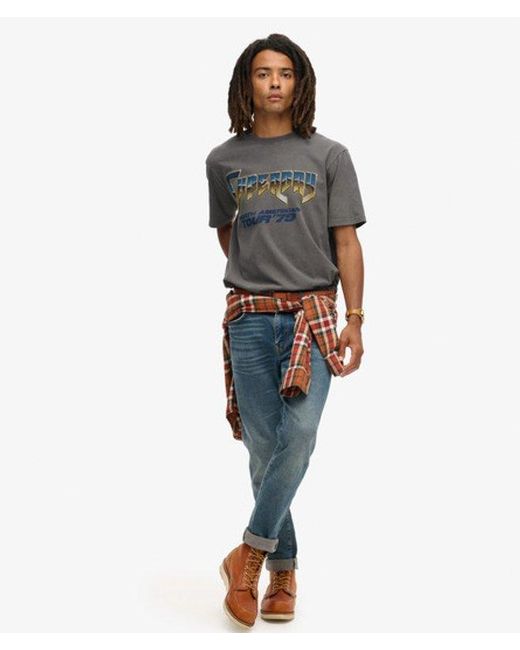 Superdry Gray & Co 70s Rock Graphic Band T-shirt for men