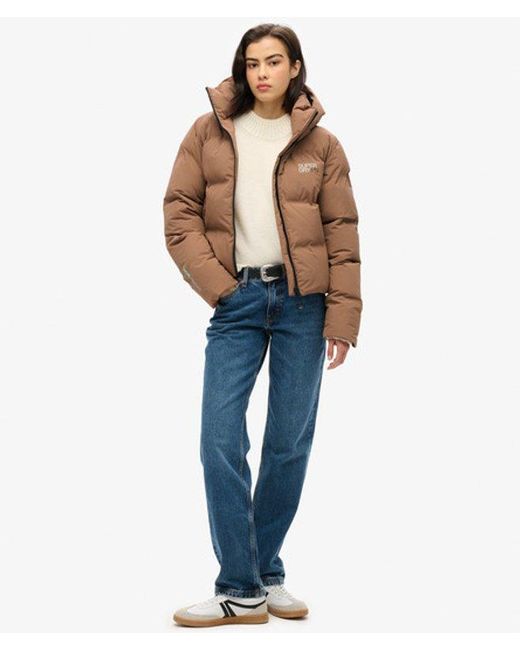 Superdry Blue & Co Hooded Boxy Puffer Jacket