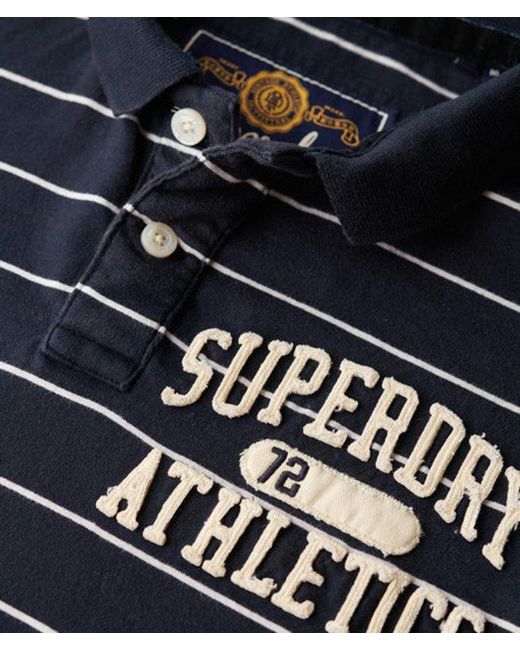 Superdry Black & Co Vintage Athletic Jersey Polo Shirt for men