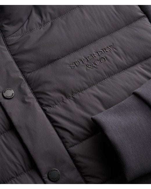 Superdry Black Interlock Hybrid Jacket for men