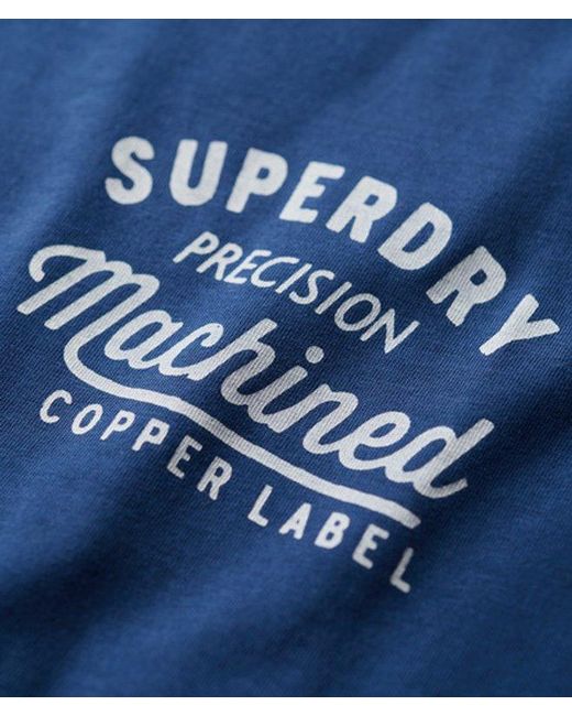 Superdry Blue & Co Copper Label Chest Graphic T-shirt for men