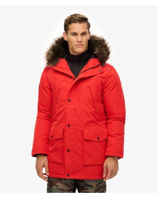 Superdry Red Everest Down Snow Parka Coat for men