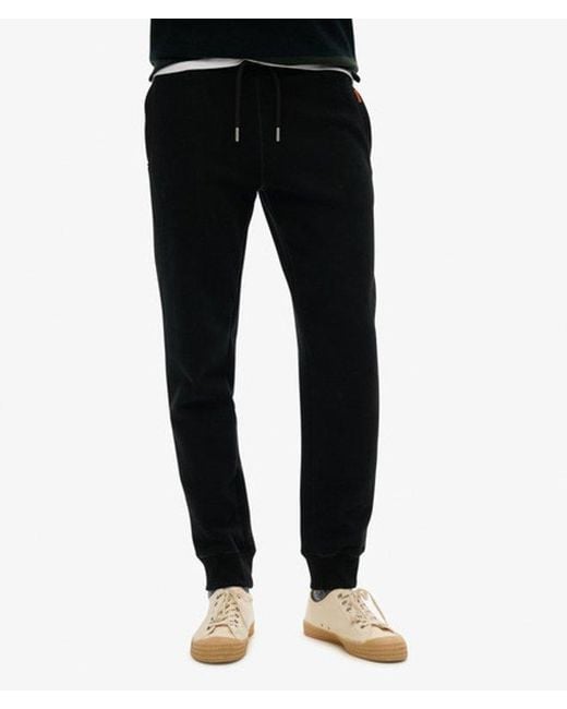 Superdry Black & Co Slim Fit Embroidered Logo Essential joggers for men