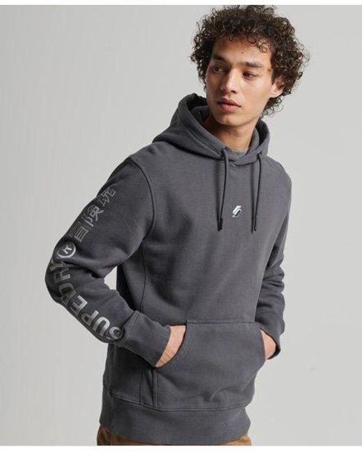 Sudadera sin cierre con capucha de corte suelto y lineal Unisex Superdry de  color Gris | Lyst