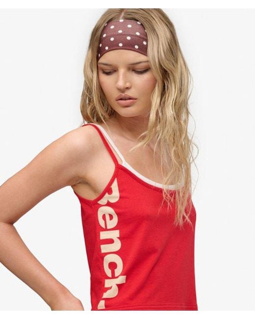 Superdry Red Bench X & Co Bench Fitted Cami Layer Vest