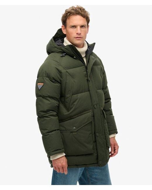Superdry Green & Co Expedition Puffer Parka Jacket for men