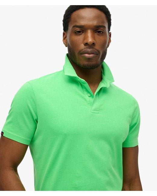 Superdry Green & Co Essential Jersey Polo Top for men