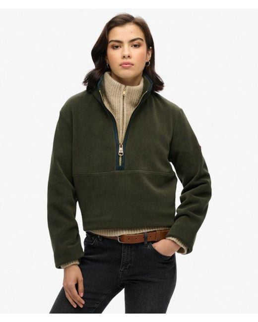 Superdry Green Estate Half Zip Fleece