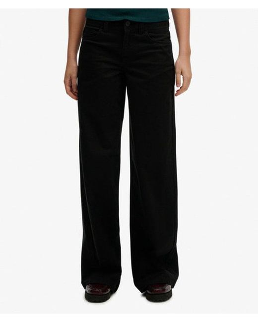 Superdry Black & Co Mid Rise baggy Chino
