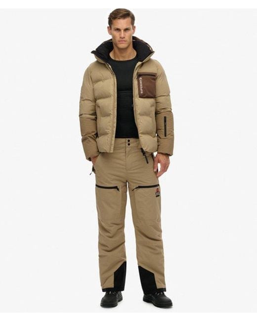 Superdry Brown & Co Ski Sports Padded Block Jacket for men