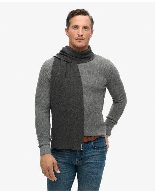 Superdry Essential Logo Gebreide Sjaal in het Black