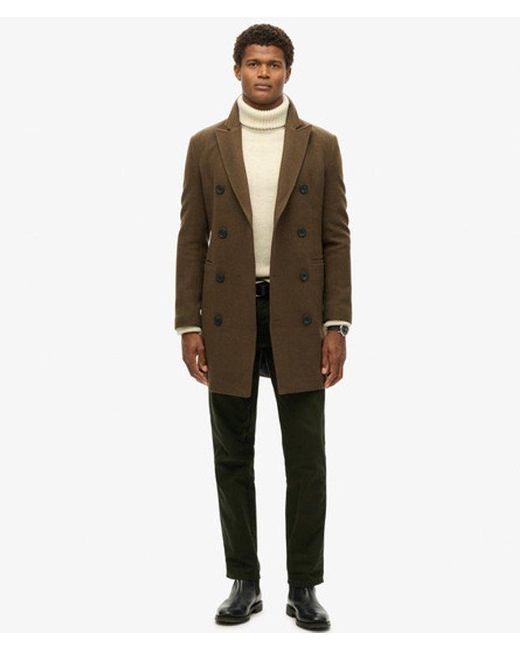 Superdry Brown The Merchant Store - Town Coat for men