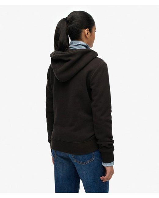 Superdry Black & Co Athletic Essentials Logo Zip Hoodie