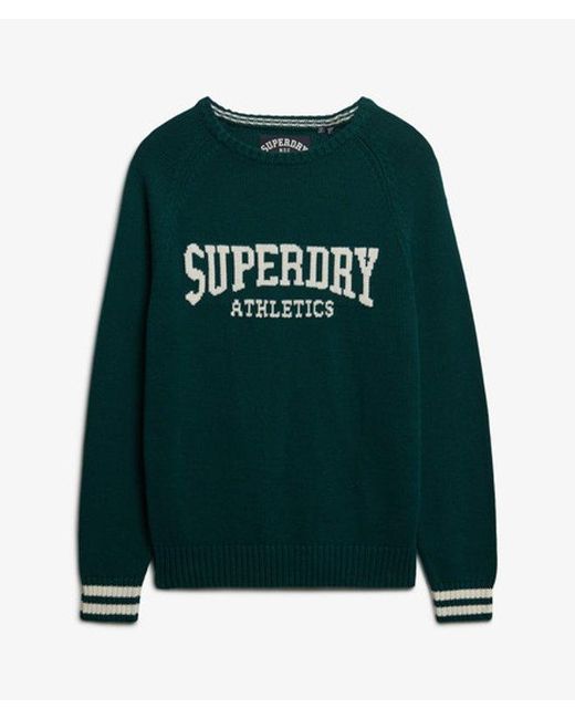Superdry Green & Co Slouchy Intarsia Graphic Knitted Jumper