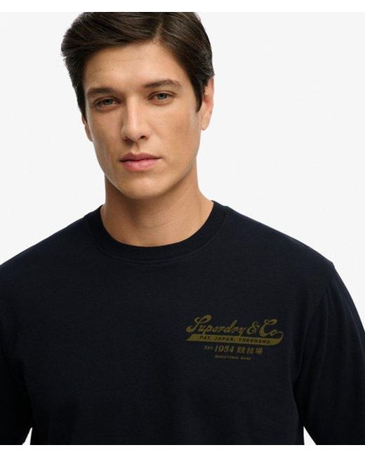 Superdry Black & Co Heritage Biker Loose T-shirt for men