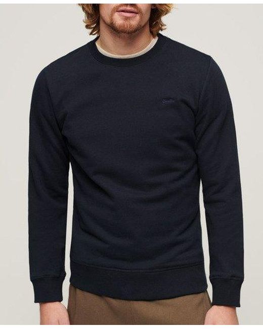 Superdry Essential Logo Sweatshirt Met Ronde Hals in het Blue voor heren