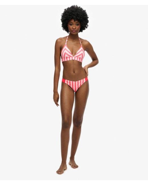 Bas de bikini espiègle rayé Superdry en coloris Pink