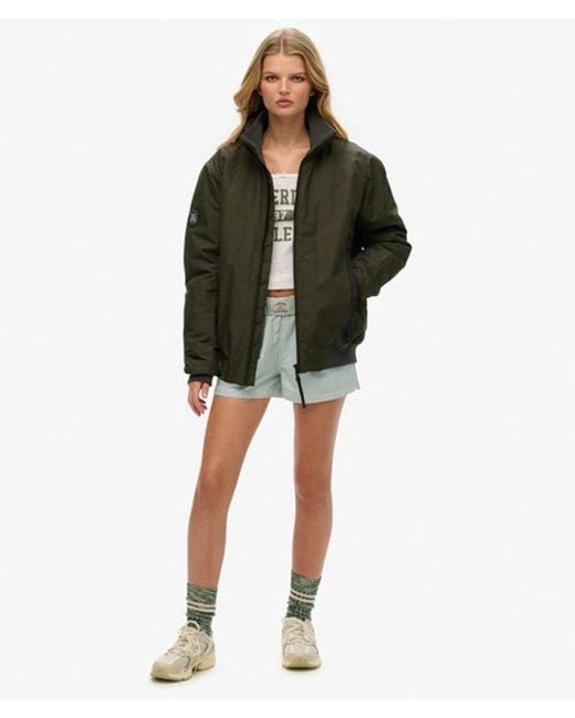 Superdry Green Oversized City Harrington Jacket