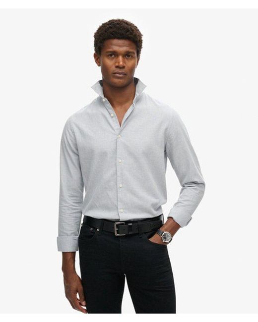 Superdry Gray & Co Long Sleeve Cotton Smart Shirt for men