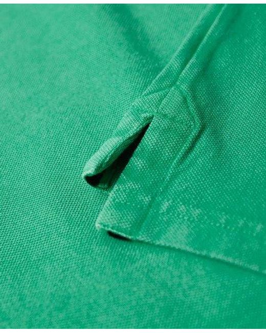 Superdry Destroyed Poloshirt in het Green voor heren