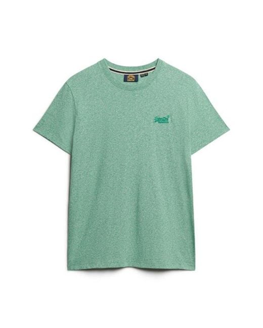 Superdry Green & Co Slim Fit Organic Cotton Essential Logo T-shirt for men