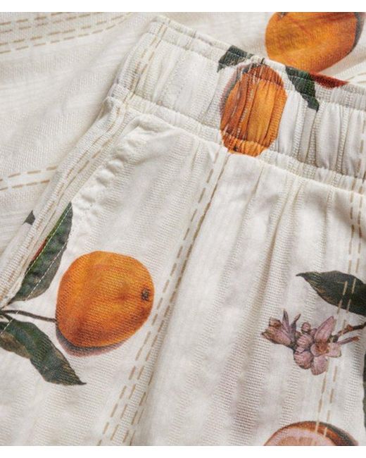 Superdry White & Co Cotton Printed Beach Shorts