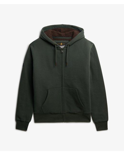 Superdry Gray & Co Borg Lined Zip Hoodie for men