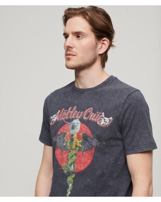 Superdry Gray & Co Mötley Crüe X & Co Limited Edition T-shirt for men