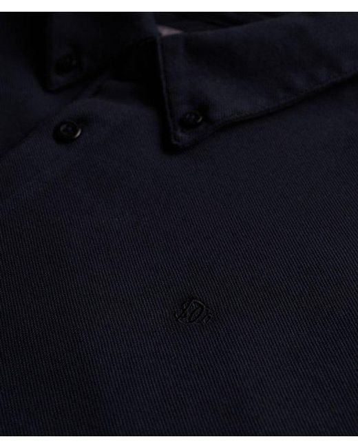 Superdry Blue & Co Vintage Destroy Pique Long Sleeve Shirt for men