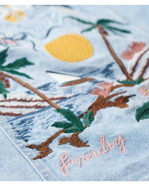 Superdry Blue Embellished Denim Jacket