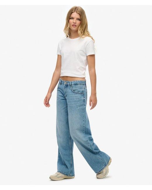Superdry Blue & Co Cult Mid Rise baggy Jeans
