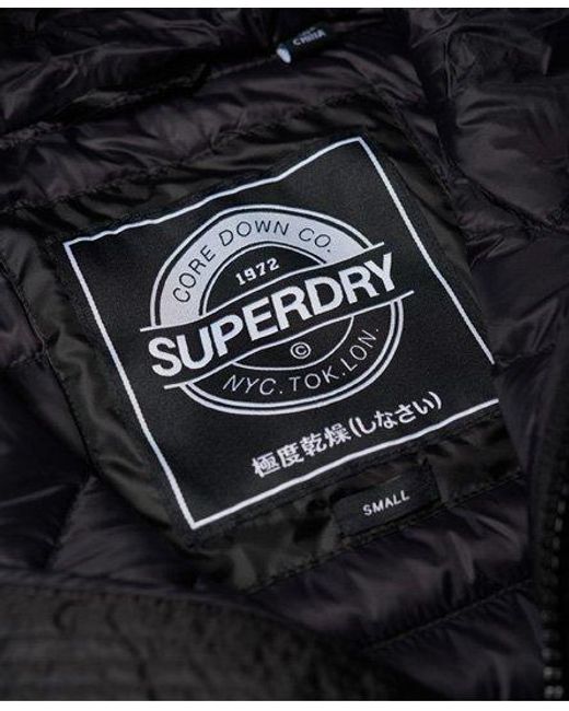Superdry Black Core Down Hooded Jacket