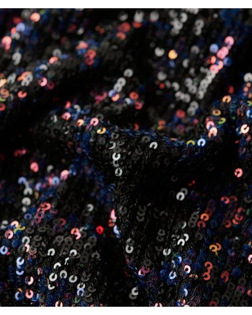 Superdry Blue Sequin Halter Jumpsuit