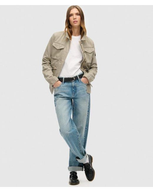 Superdry Natural & Co Embroidered M65 Military Jacket