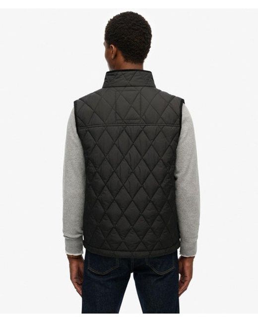 Superdry Black & Co Quilted Estate Gilet for men