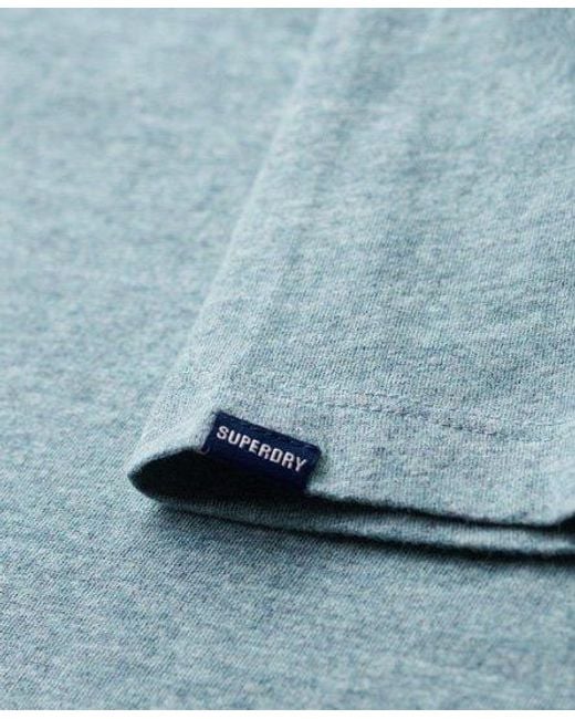 Haut brodé vintage logo en coton bio Superdry pour homme en coloris Blue