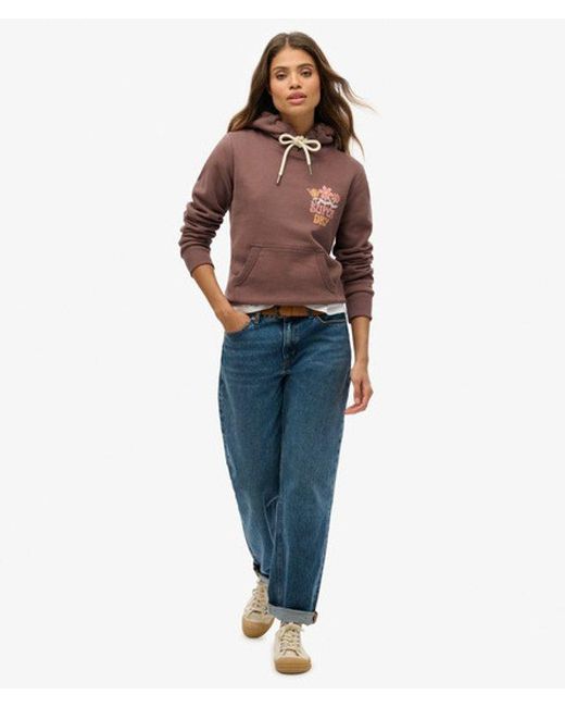 Superdry Red Summer Garden Hoodie