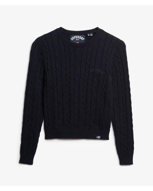 Superdry Black & Co Essentials Slim Cable Jumper