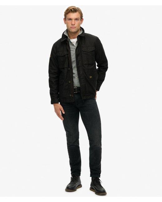 Superdry Black Collared M65 Jacket for men