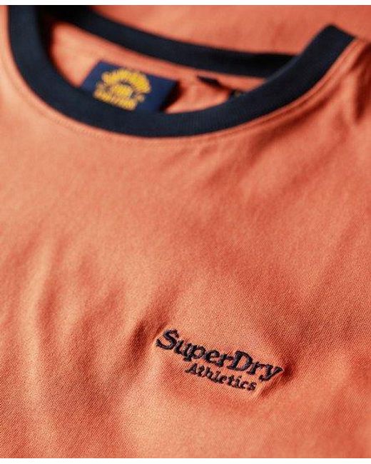 Superdry Orange Essential Logo Retro T-shirt - Size: M for men
